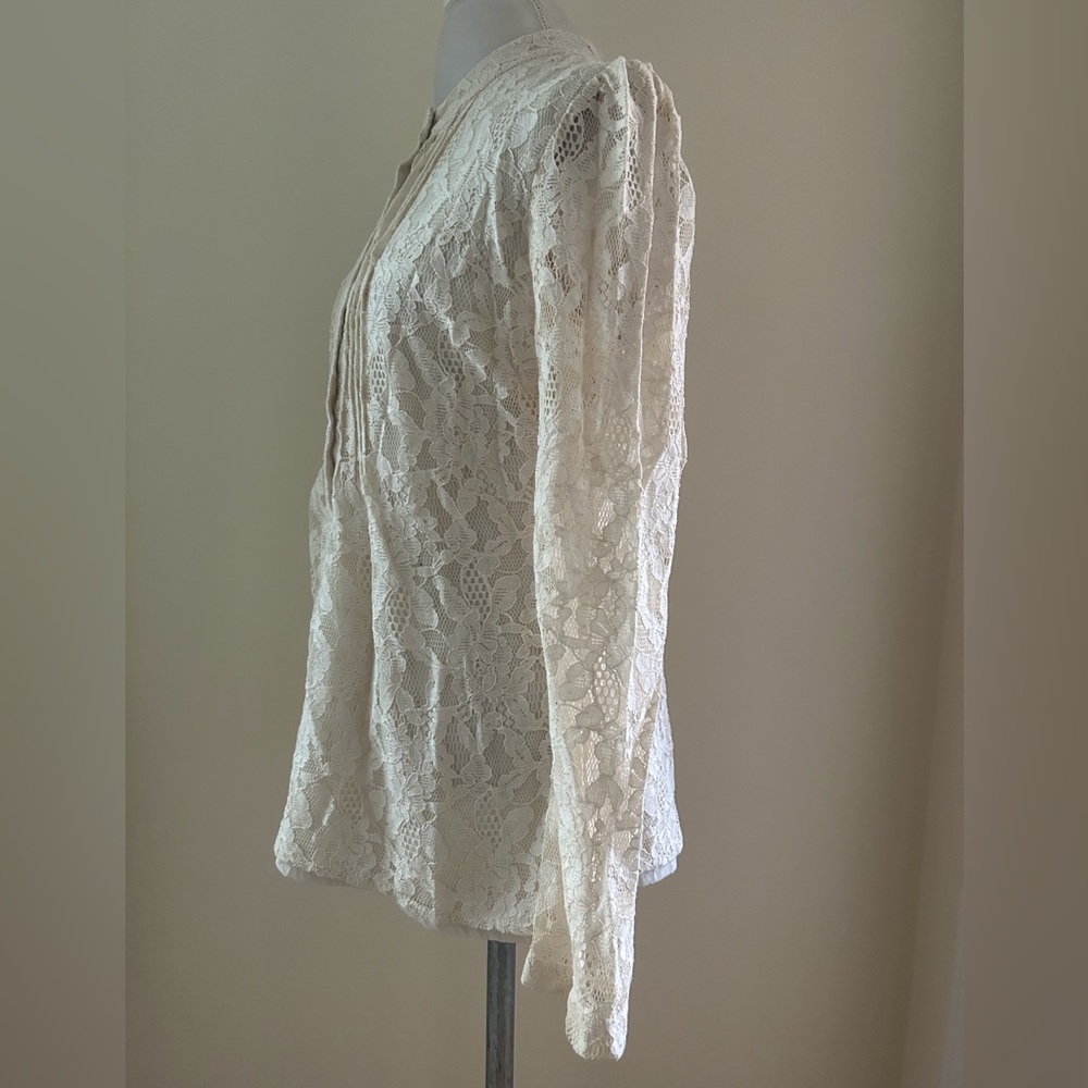 ❤️Pretty Michael Stars Ivory Lace Blouse - Picture 3 of 7